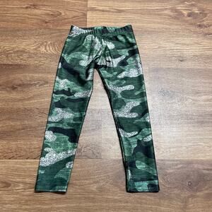 Terez Toddlers Yoga Pant Leggings Green Camo Print Baby Girls Size Small/2-3Y